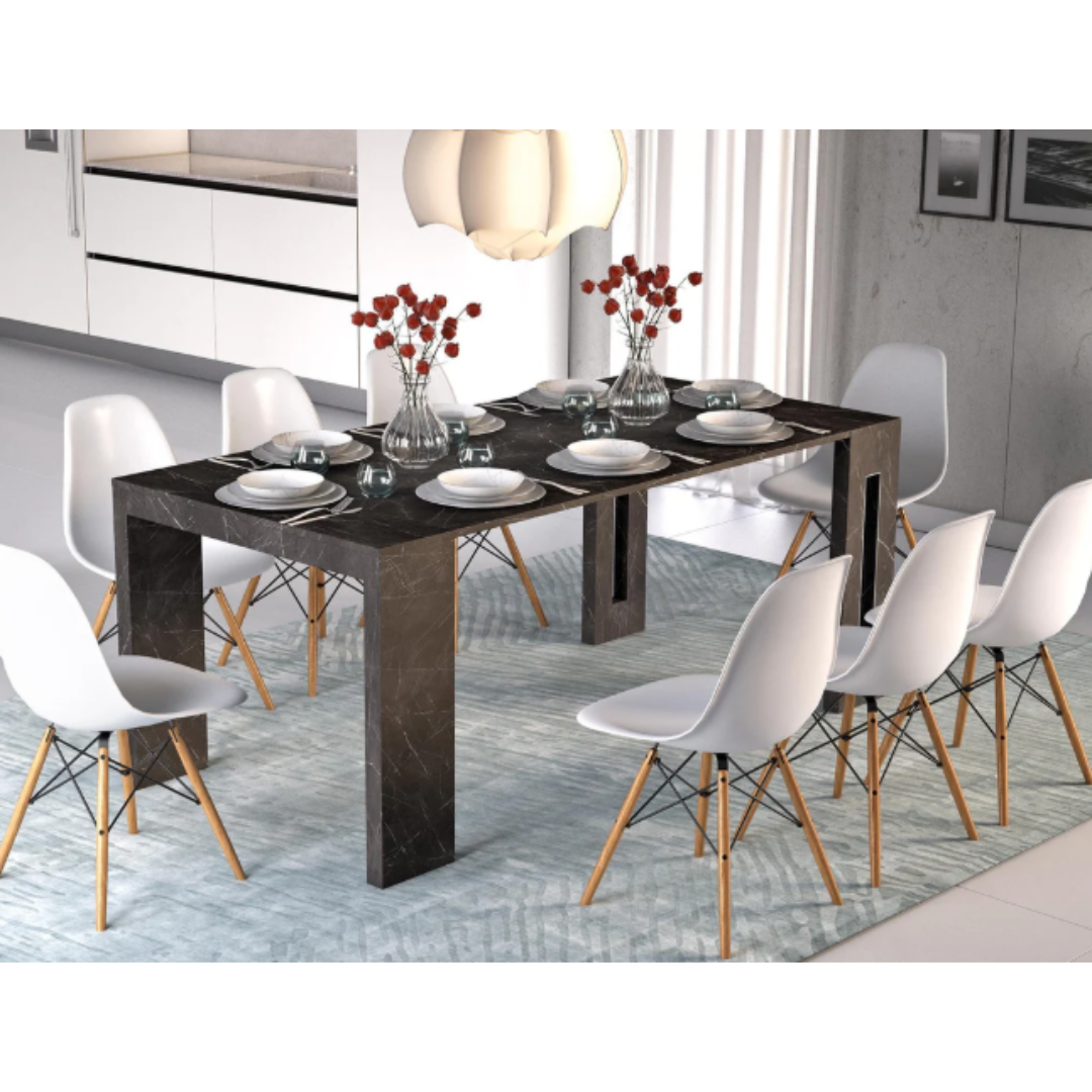 ERIKA | BLACK MARBLED MELAMINE SKU:TC-540B-BM